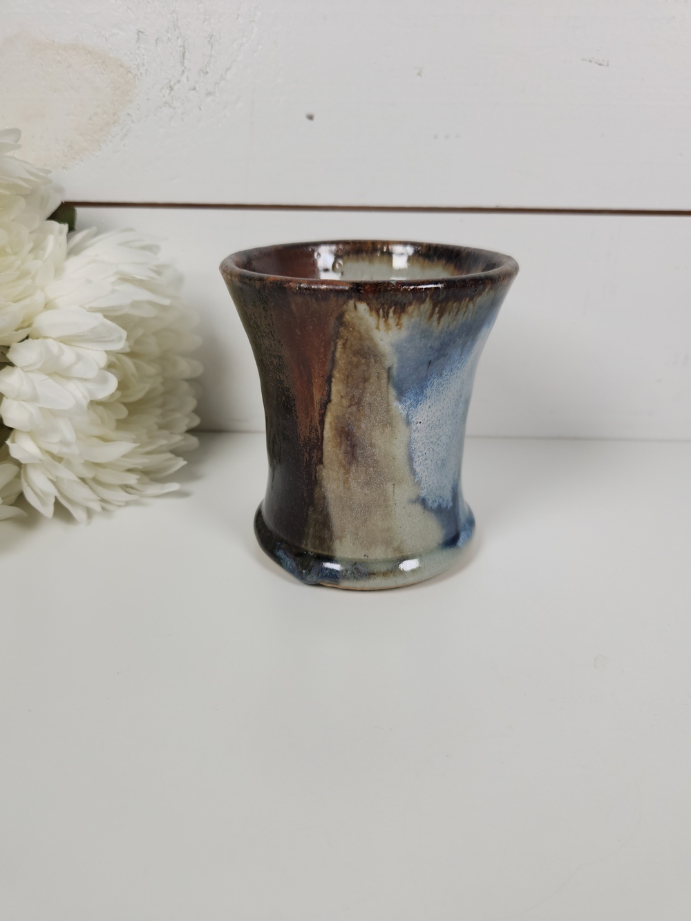 Vintage Multi Colored Signed Studio Pottery Vessel | Hand Crafted Pencil Holder